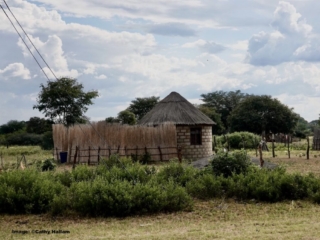 Typical house and boma in northwest Namibia. Image: ©Cathy Hallam